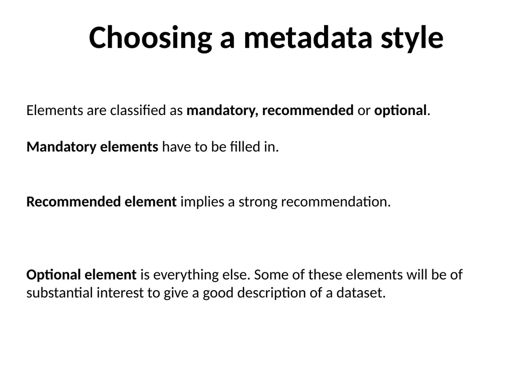 Geospatial Metadata, Standards and Infrastructure - slide 24 of 41