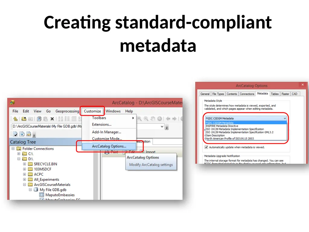 Geospatial Metadata, Standards and Infrastructure - slide 38 of 41