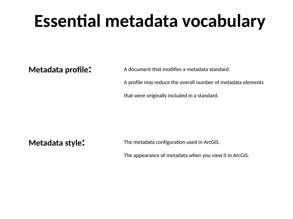 Geospatial Metadata, Standards and Infrastructure - slide 10 of 41