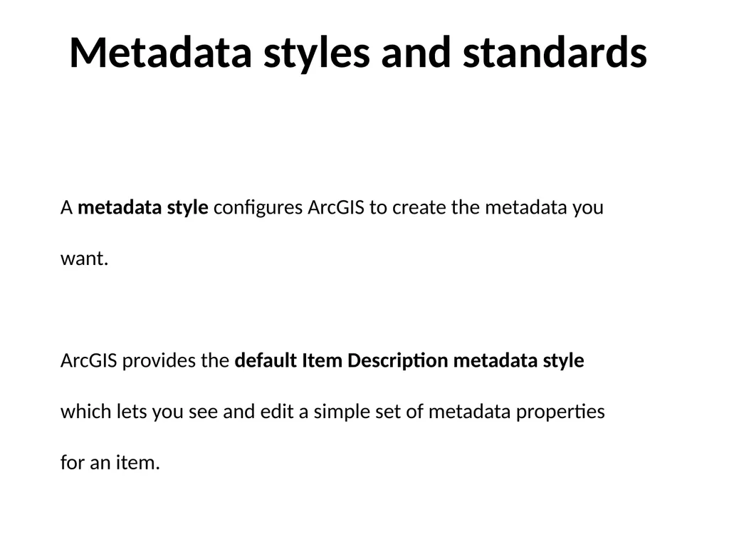 Geospatial Metadata, Standards and Infrastructure - slide 12 of 41