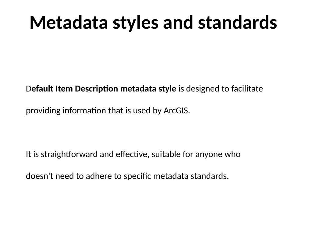 Geospatial Metadata, Standards and Infrastructure - slide 13 of 41