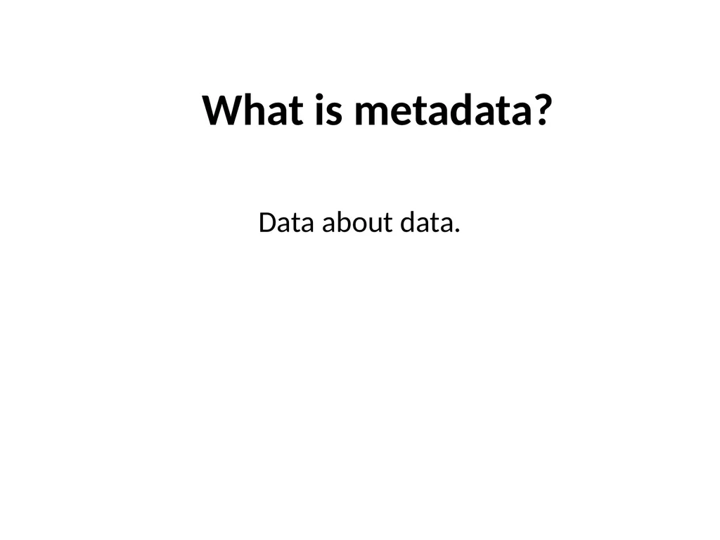 Geospatial Metadata, Standards and Infrastructure - slide 4 of 41