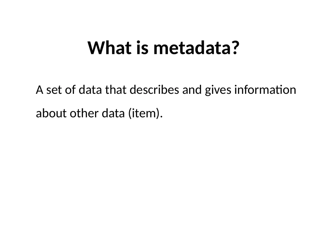Geospatial Metadata, Standards and Infrastructure - slide 6 of 41