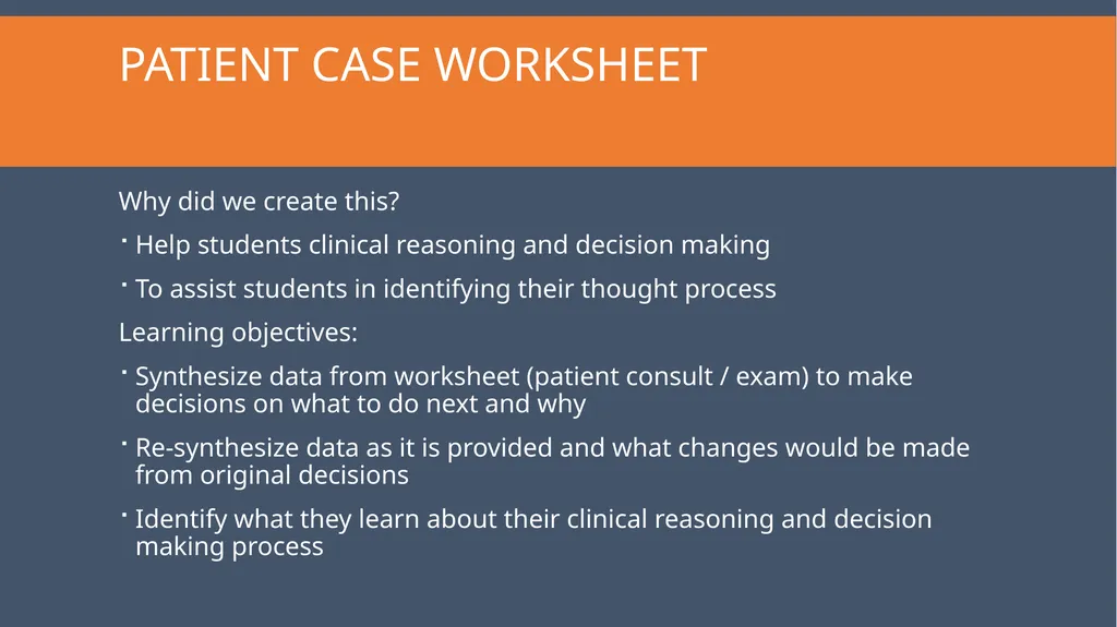 Patient Case Worksheet Jaclyn Carson, PT, DPT - slide 3 of 9