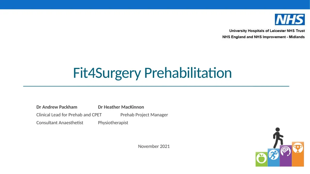 Fit4Surgery Prehabilitation Dr Andrew Packham Dr - slide 1 of 14