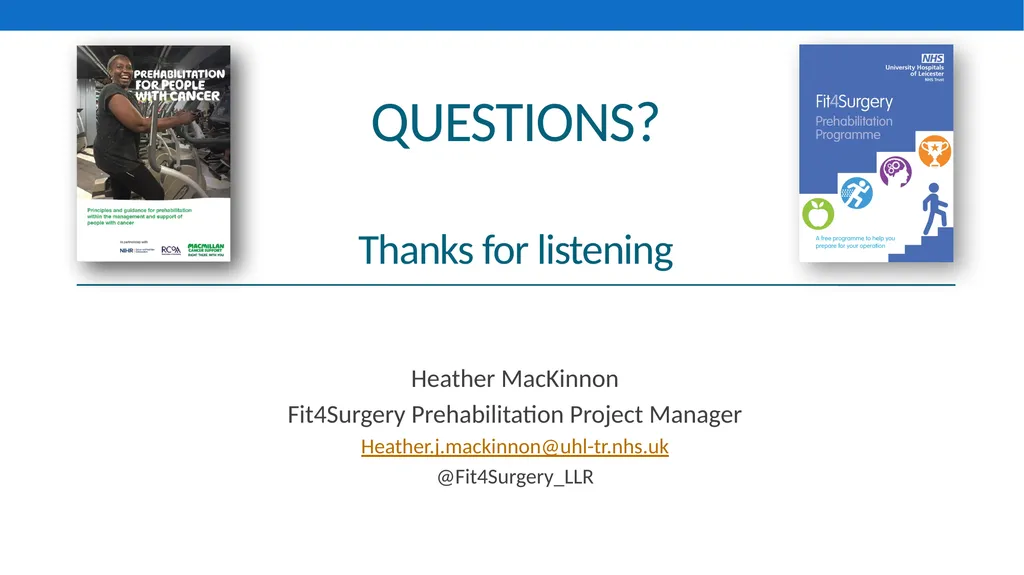 Fit4Surgery Prehabilitation Dr Andrew Packham Dr - slide 14 of 14