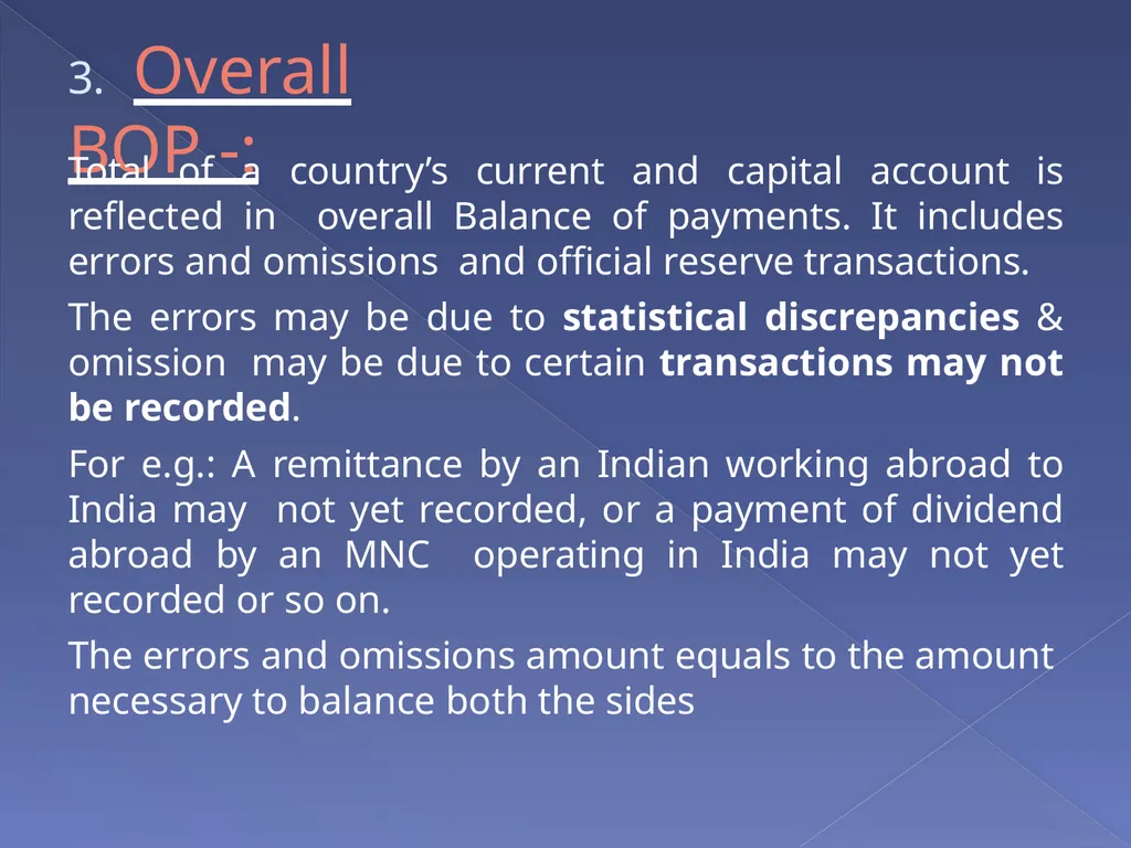 Presentation on Balance Of Payment (BOP) - slide 7 of 17