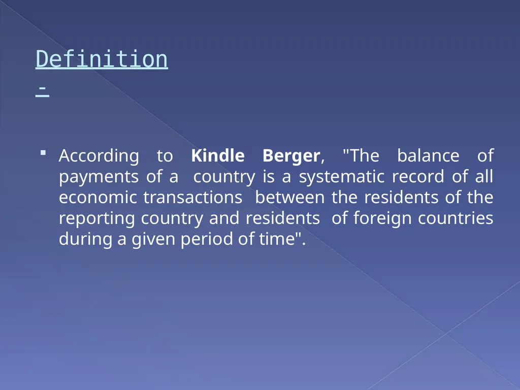 Presentation on Balance Of Payment (BOP) - slide 3 of 17