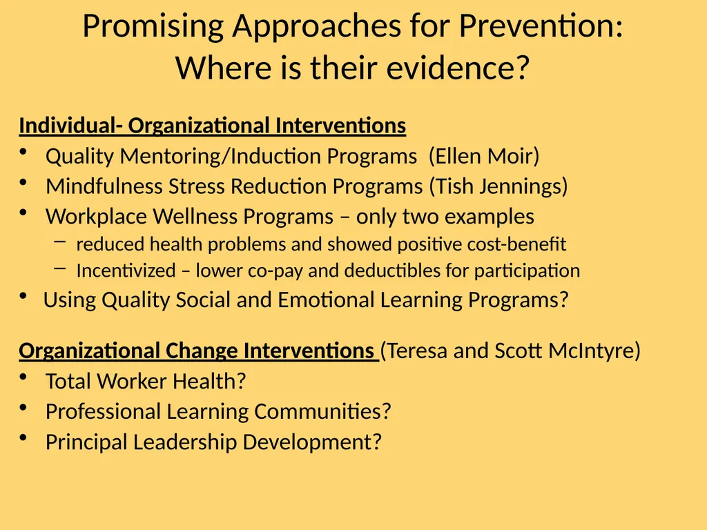 Teacher Well-Being: Current Knowledge, Future - slide 25 of 27
