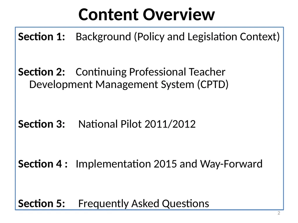 Continuing Professional Teacher Development (CPTD) - slide 2 of 56