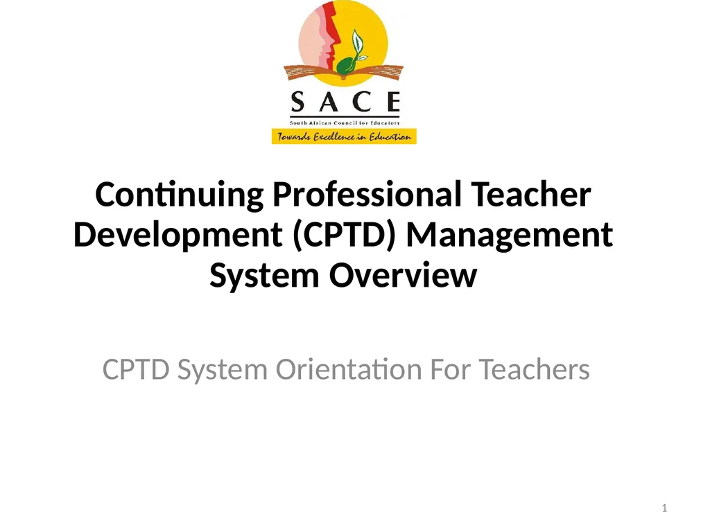 Continuing Professional Teacher Development (CPTD) - slide 1 of 56