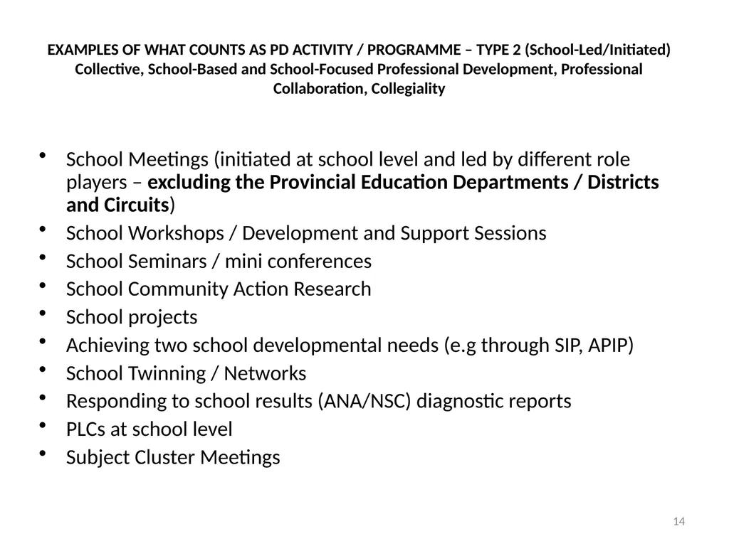 Continuing Professional Teacher Development (CPTD) - slide 14 of 56