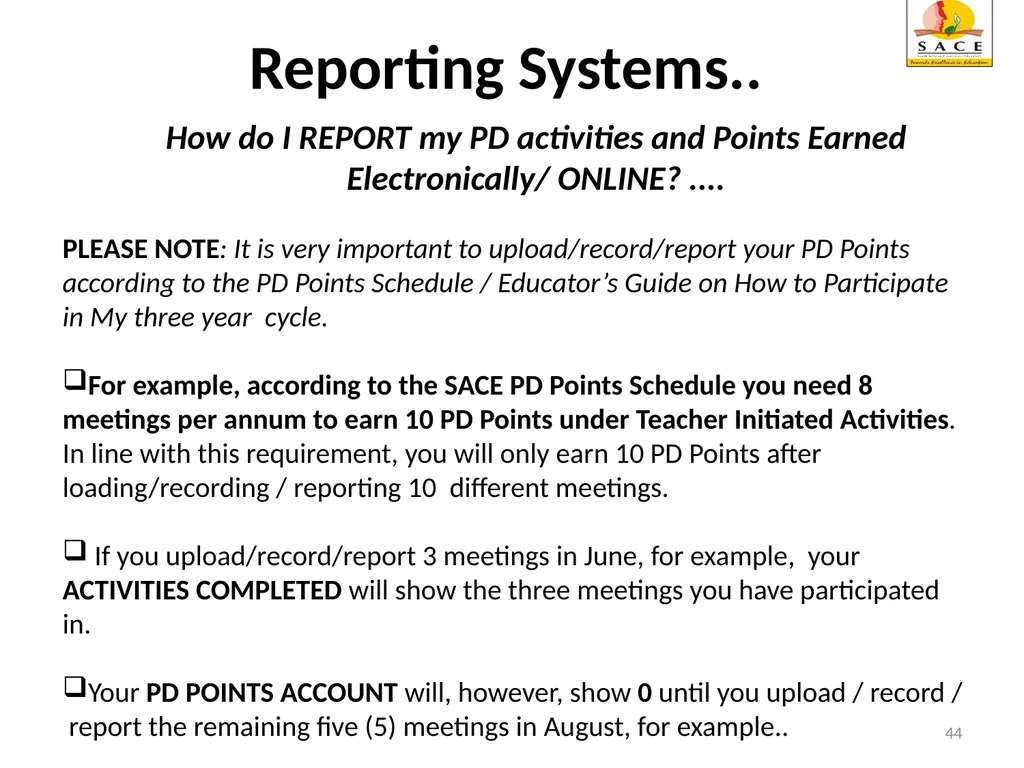 Continuing Professional Teacher Development (CPTD) - slide 44 of 56