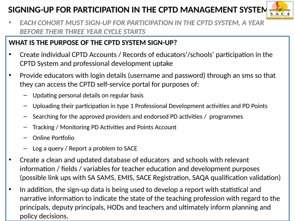 Continuing Professional Teacher Development (CPTD) - slide 21 of 56