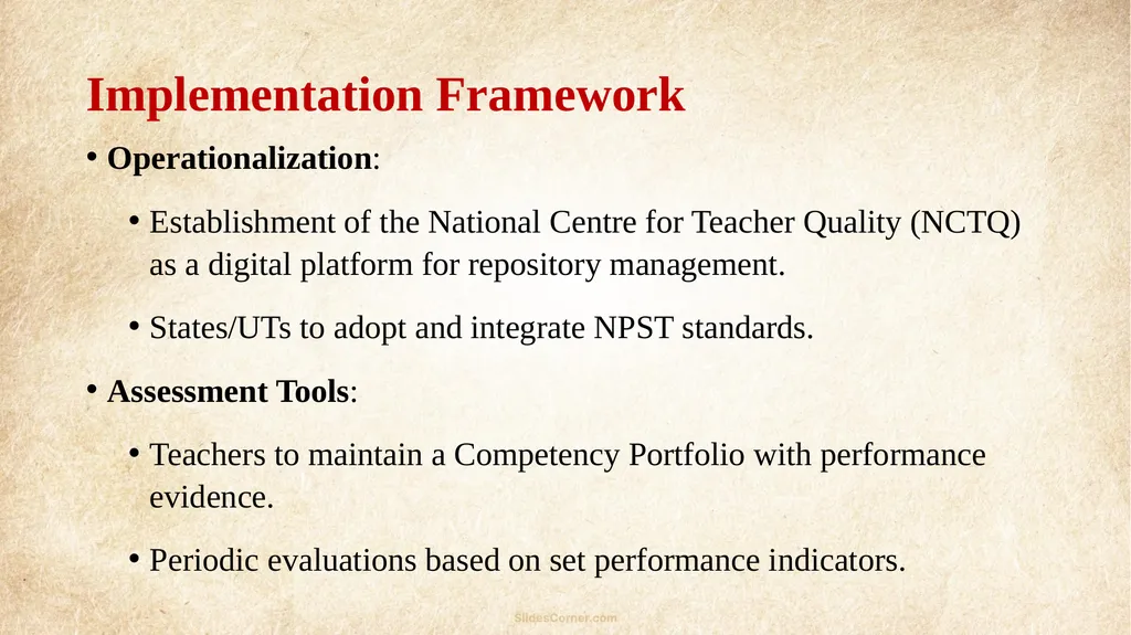 NATIONAL PROFESSIONAL STANDARDS FOR TEACHERS - slide 6 of 10