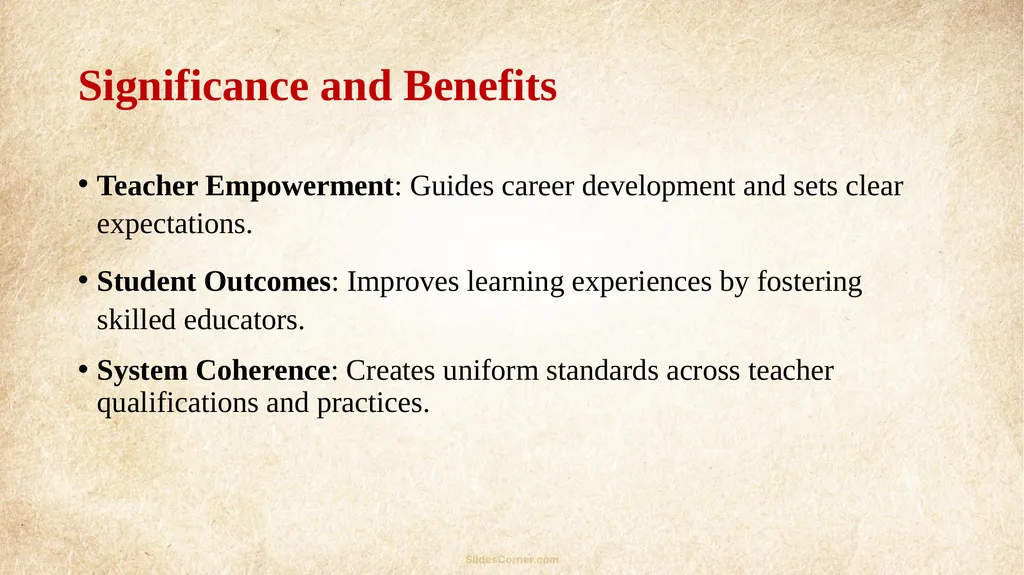NATIONAL PROFESSIONAL STANDARDS FOR TEACHERS - slide 8 of 10