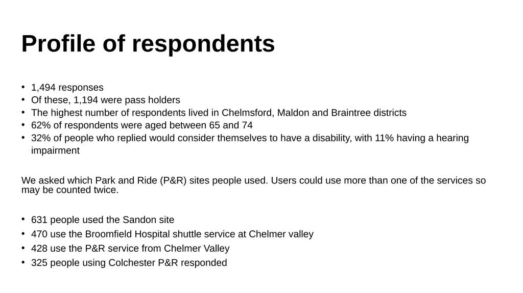 Park & Ride Concessionary Bus Pass Consultation - slide 3 of 9
