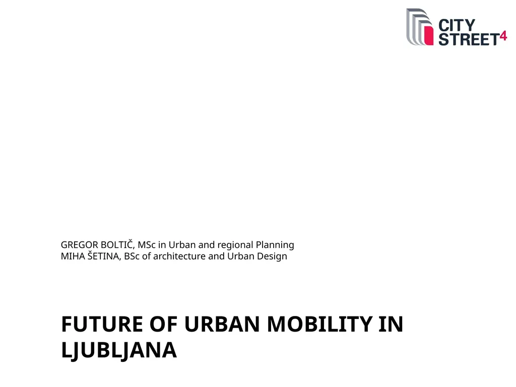 STREETS FOR 2030 PROPOSING STREETS FOR INTEGRATED - slide 2 of 10