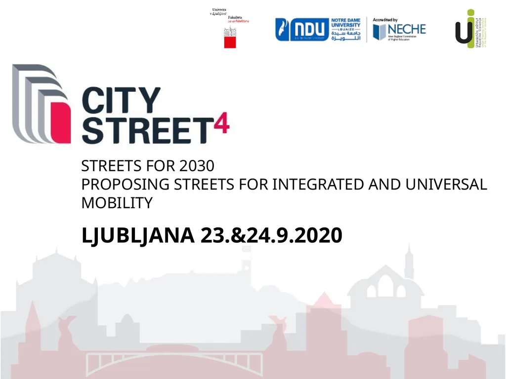 STREETS FOR 2030 PROPOSING STREETS FOR INTEGRATED - slide 1 of 10