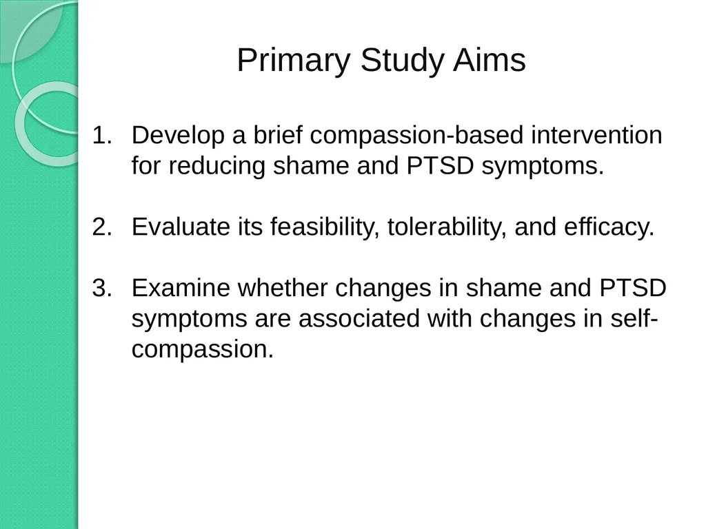 Developing a Compassion-Based Therapy for - slide 7 of 19