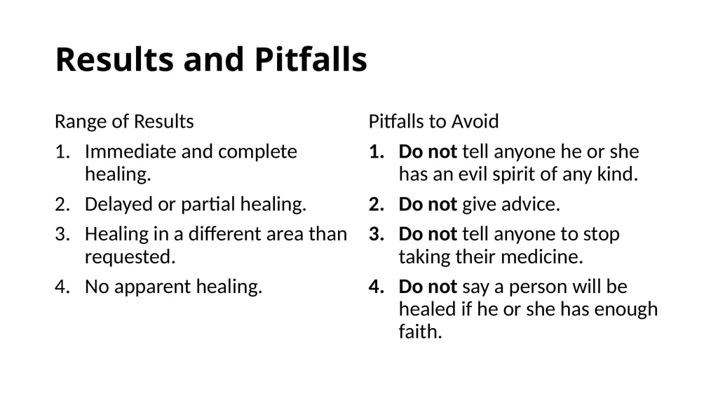 Guidelines for Healing Prayer From The Chapter - slide 5 of 5