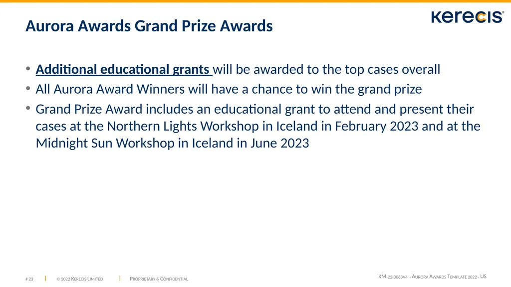 Case Study Guide & Template Aurora Awards - slide 23 of 24