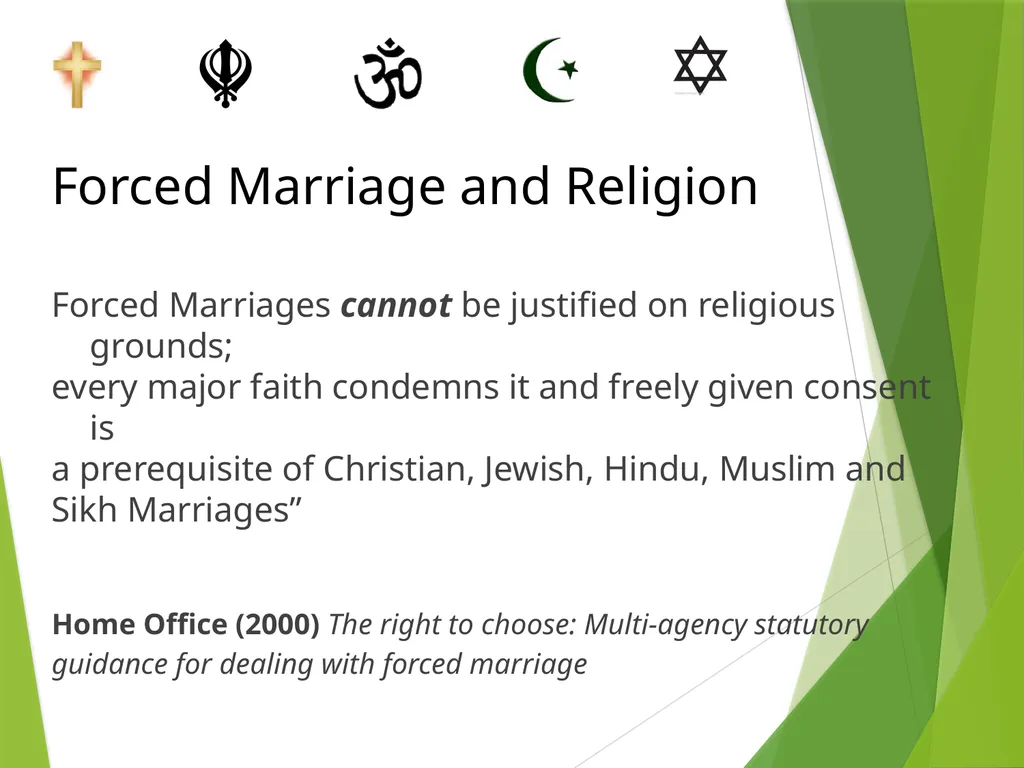 FORCED MARRIAGE AND ‘HONOUR’ BASED ABUSE - slide 10 of 24