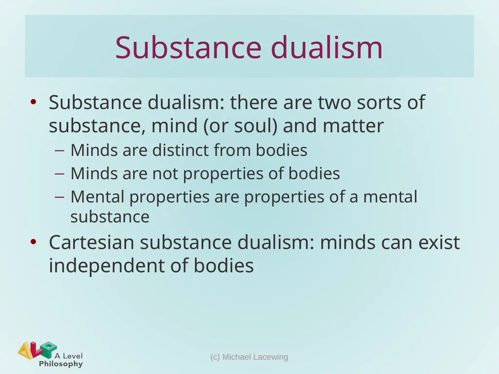 Descartes’ conceivability argument for substance - slide 2 of 11