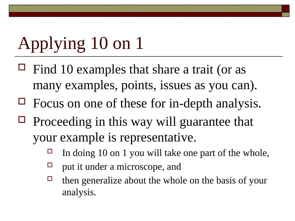 Writing More About Less Attaining depth Analyzing - slide 7 of 12