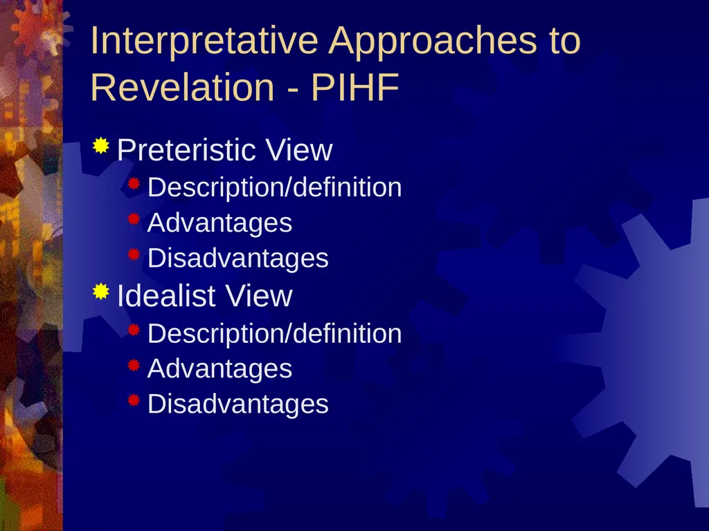 Revelation Background Extreme approaches to - slide 3 of 14