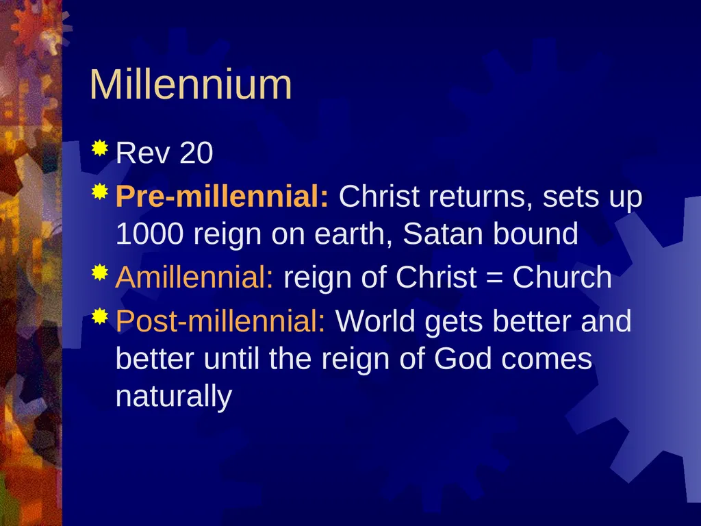 Revelation Background Extreme approaches to - slide 9 of 14