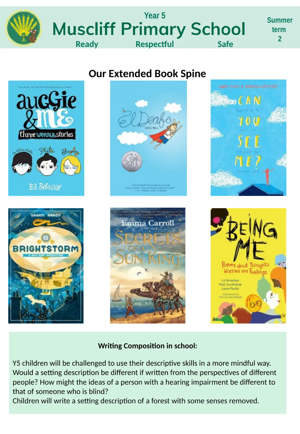 Summer 2 Ready Respectful Safe Year 5 Why this - slide 2 of 2