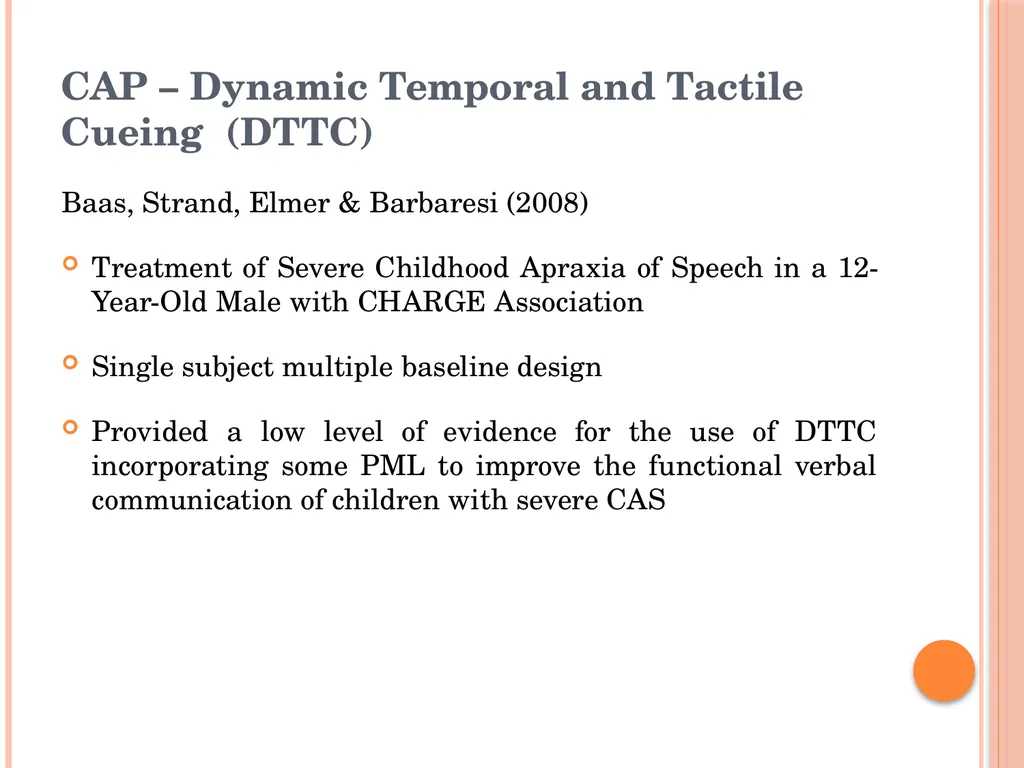 Treatment Approaches: Childhood Apraxia of Speech - slide 20 of 36