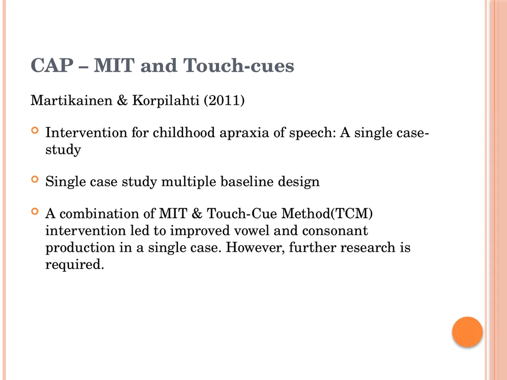 Treatment Approaches: Childhood Apraxia of Speech - slide 23 of 36
