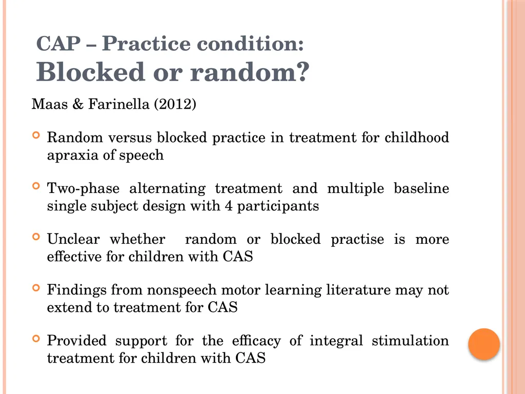 Treatment Approaches: Childhood Apraxia of Speech - slide 27 of 36