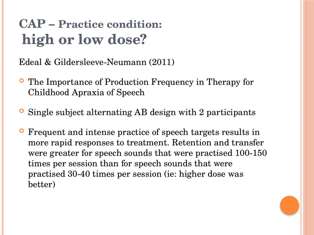 Treatment Approaches: Childhood Apraxia of Speech - slide 25 of 36