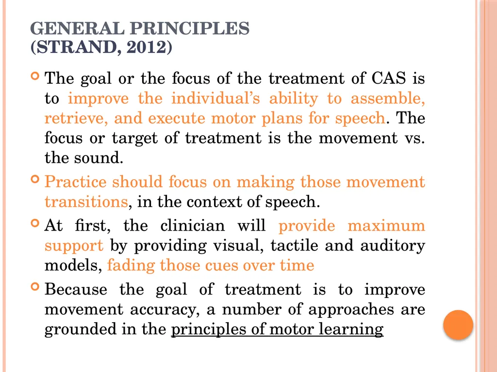 Treatment Approaches: Childhood Apraxia of Speech - slide 8 of 36