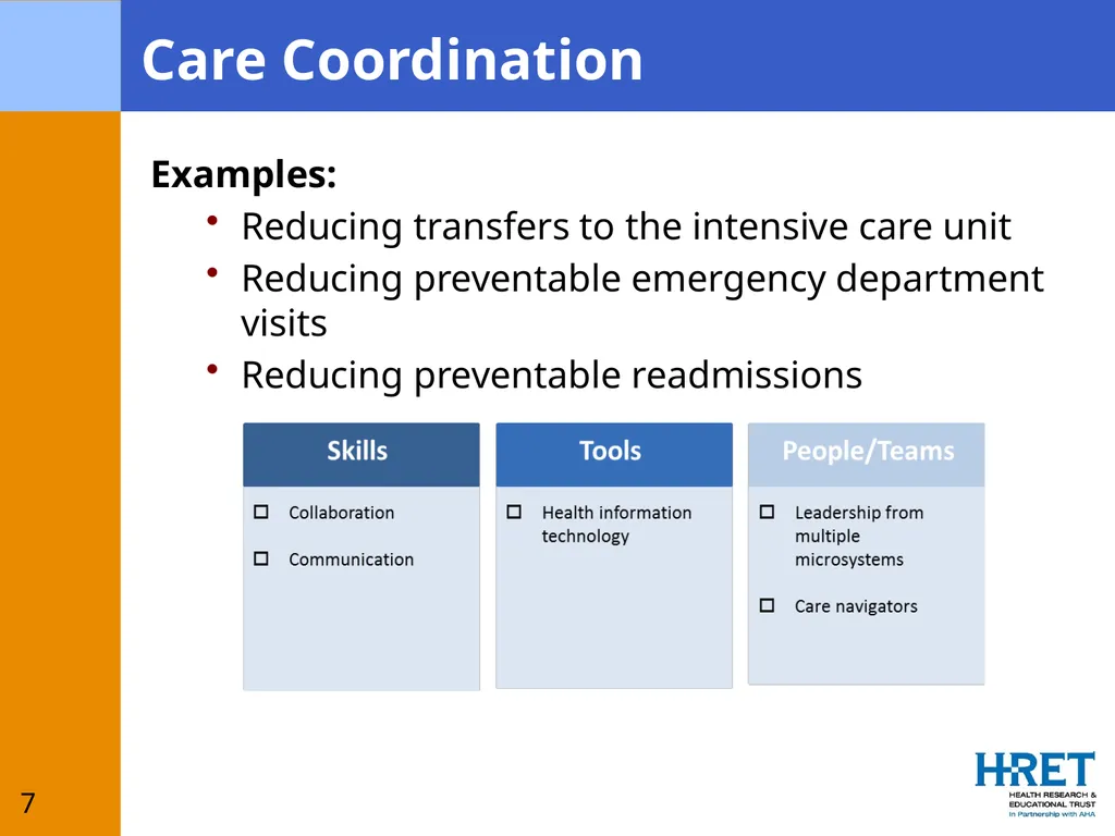Leading Improvement Across the Continuum: Skills, - slide 8 of 18