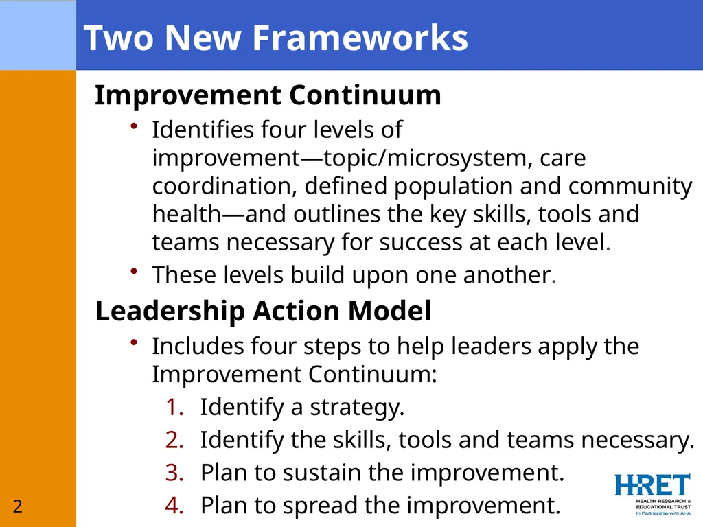 Leading Improvement Across the Continuum: Skills, - slide 3 of 18