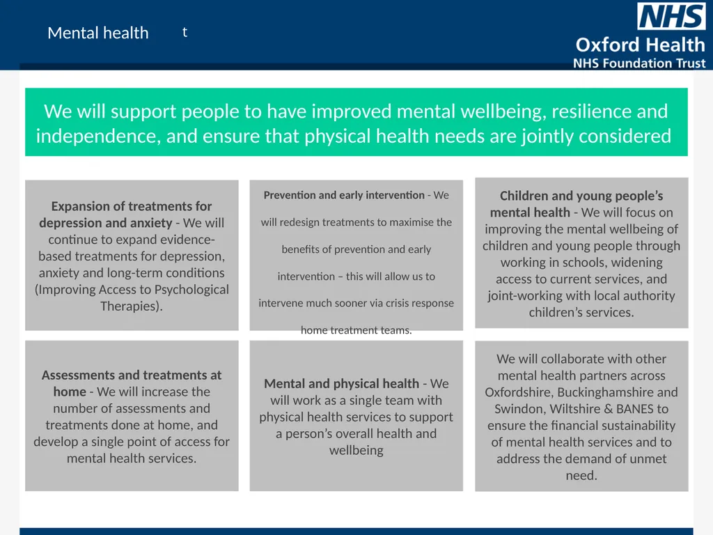 Strategic objectives Physical health We will - slide 4 of 11