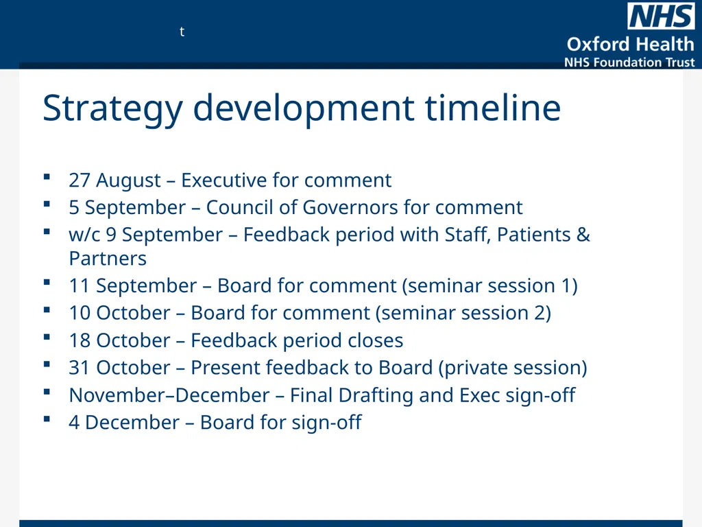 Strategic objectives Physical health We will - slide 11 of 11