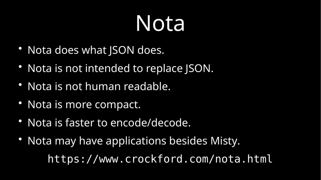 JSON and Beyond JSON: The World’s Best Loved Data - slide 41 of 45