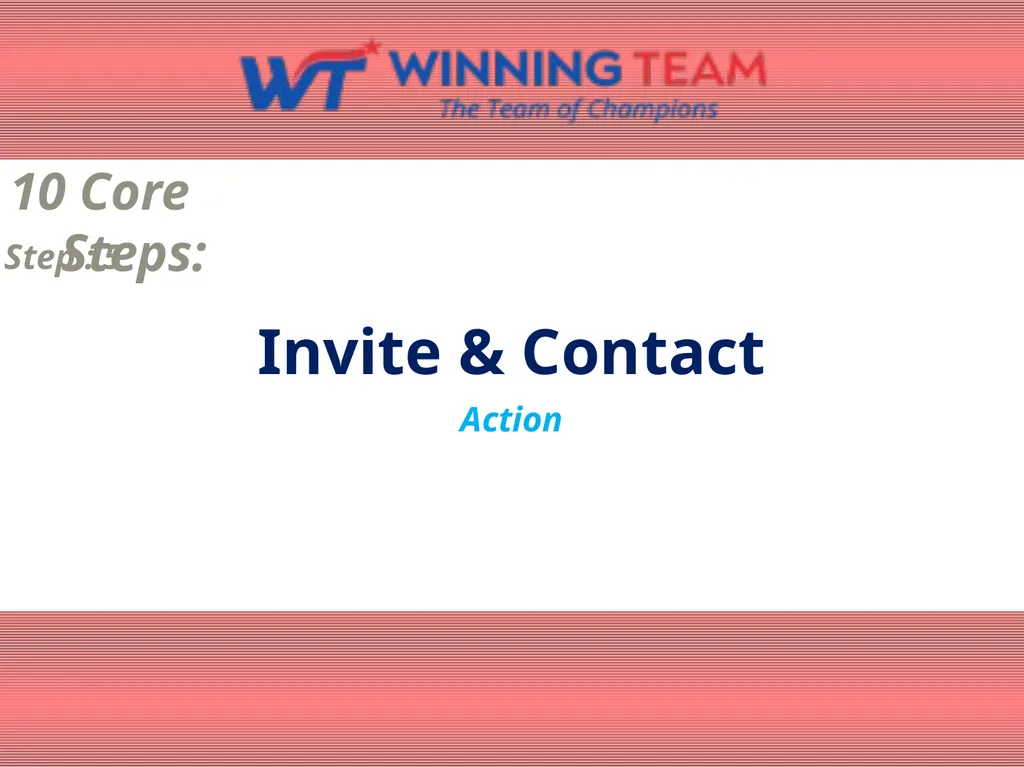 10 Core Steps: Define the Dream 10 Core Steps: - slide 6 of 11