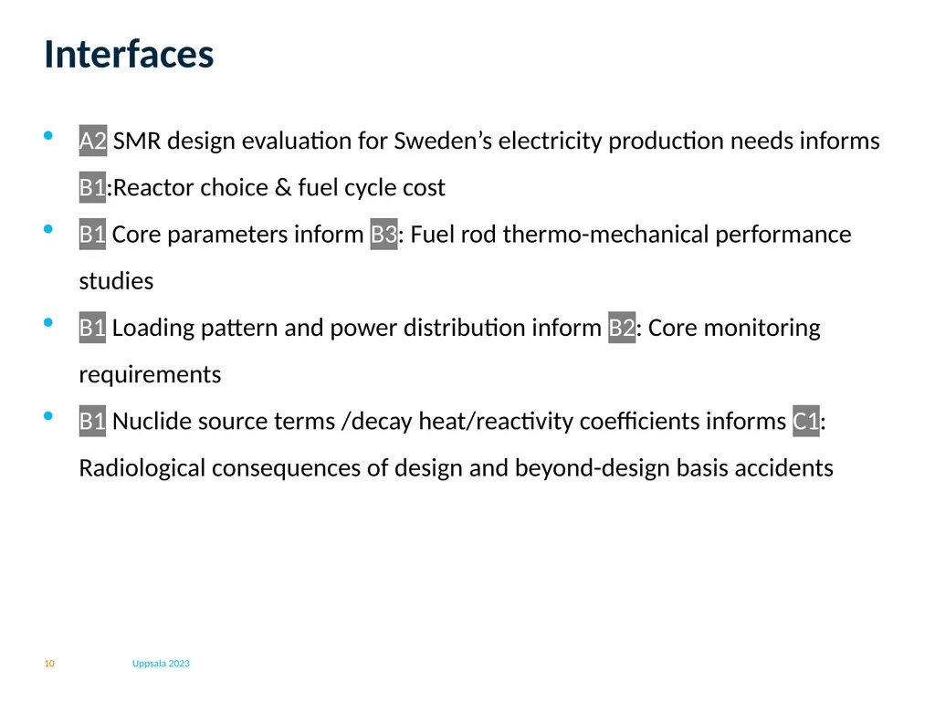 Project B1: Fuel assembly and core design - slide 10 of 20
