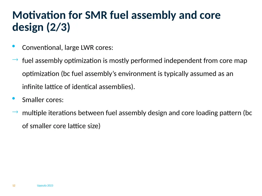 Project B1: Fuel assembly and core design - slide 12 of 20