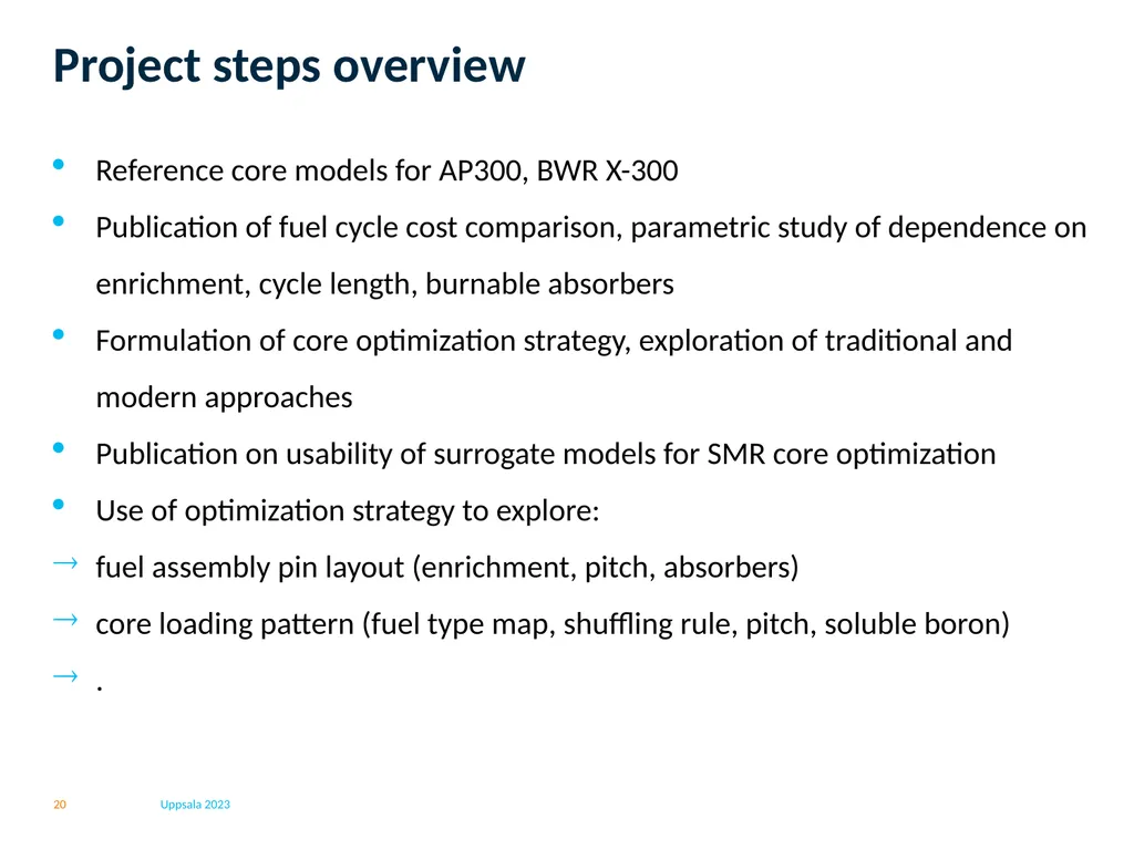 Project B1: Fuel assembly and core design - slide 20 of 20