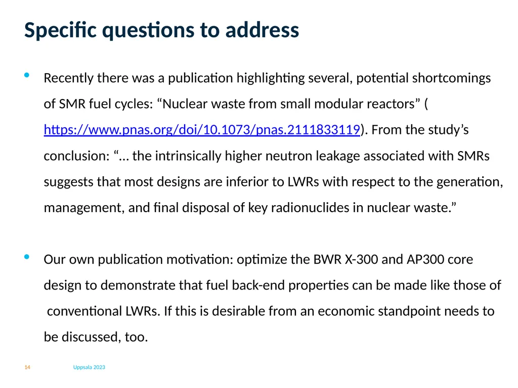 Project B1: Fuel assembly and core design - slide 14 of 20