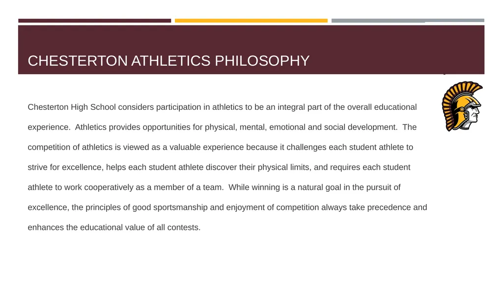 CHESTERTON TROJANS ATHLETIC PARENT MEETING CHS - slide 6 of 26