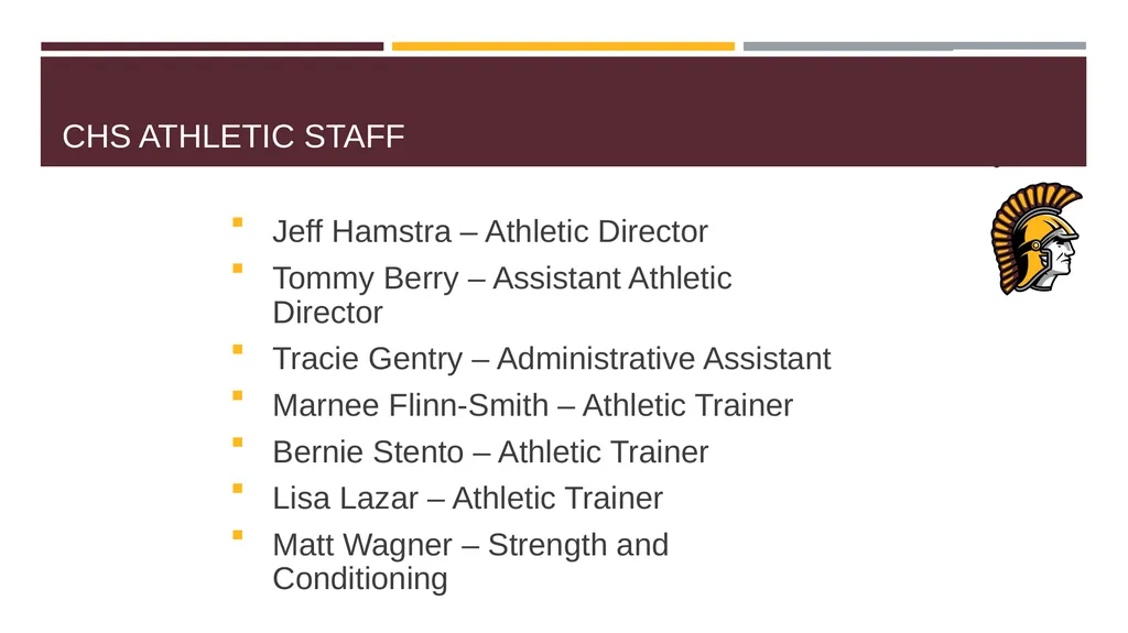 CHESTERTON TROJANS ATHLETIC PARENT MEETING CHS - slide 2 of 26