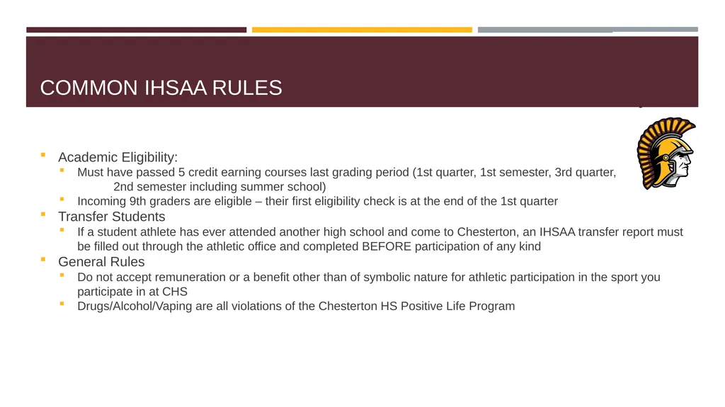 CHESTERTON TROJANS ATHLETIC PARENT MEETING CHS - slide 16 of 26